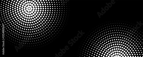 Set of black halftone dots background. dots style