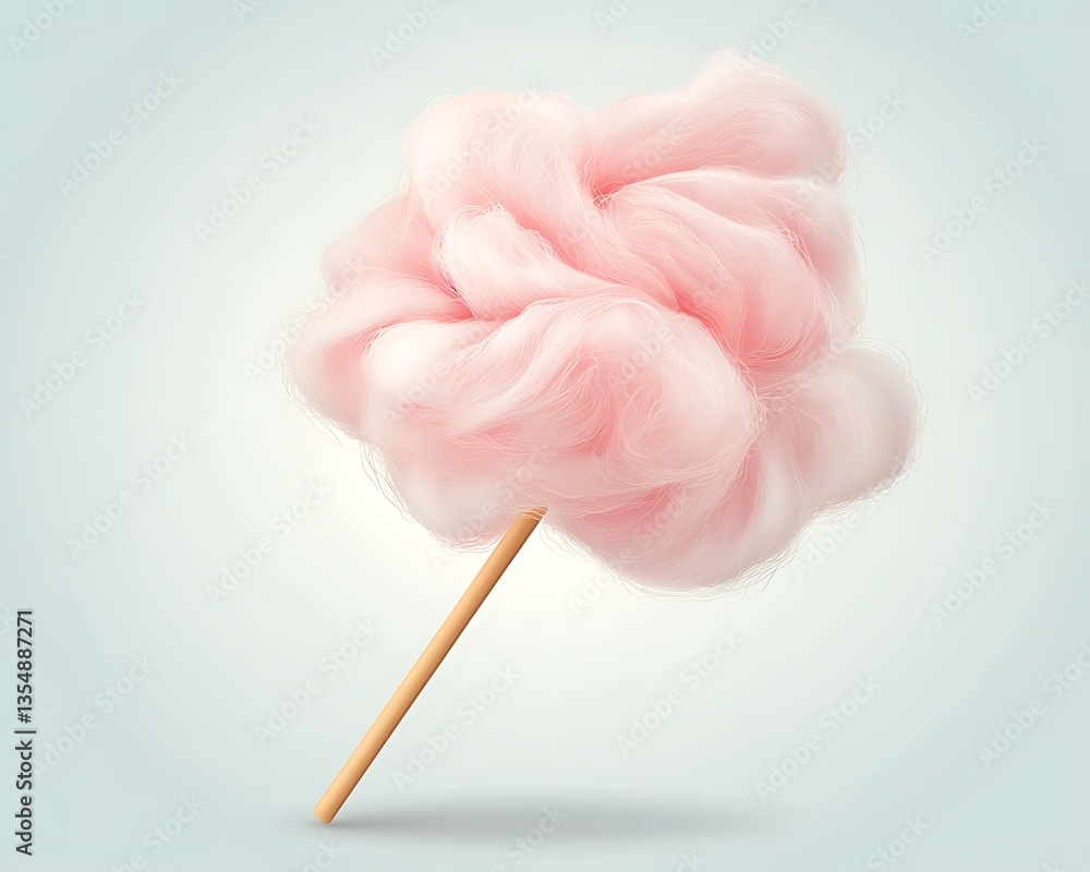 Pink cotton candy on stick. (1) Pink cotton candy on stick. (1)