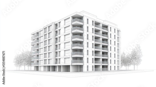 Wallpaper Mural Architectural rendering of a multi-story building Torontodigital.ca