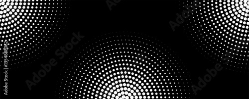 Set of black halftone dots background. dots style