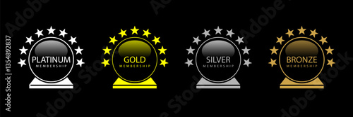 membership emblem including bronze sliver gold platinum