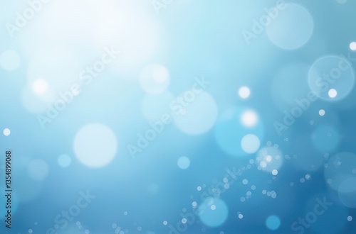 Abstract Blue Bokeh Background with Soft Light
