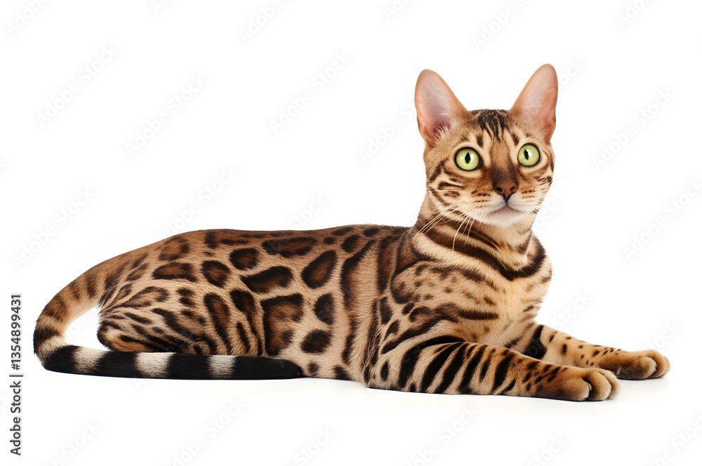 Obraz premium Cat Isolated on White Background