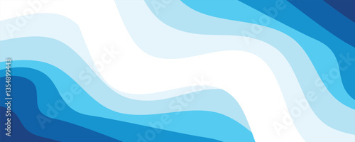 Abstract ocean wave layer vector background illustration