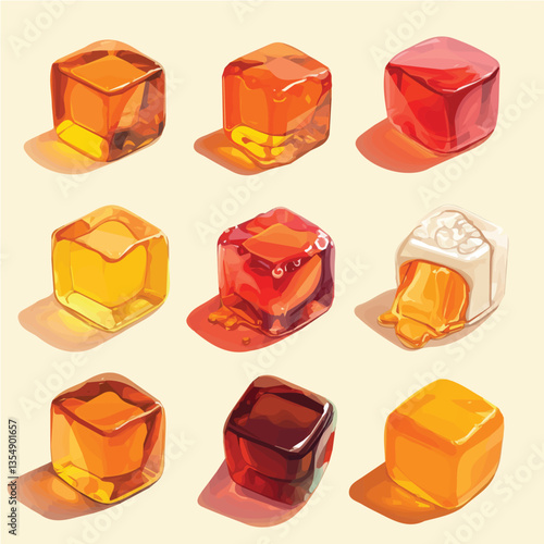 Vector design of colorful Gummy 