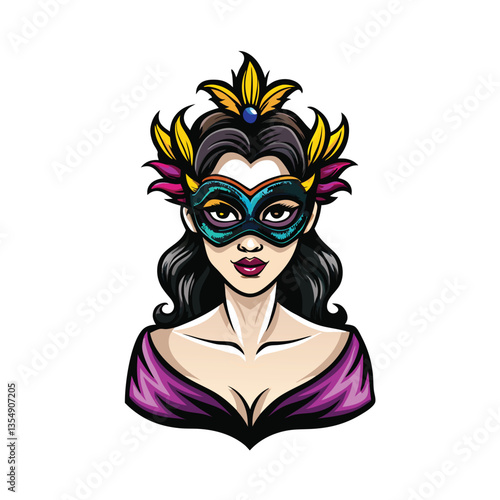 A lavish New Year's Eve masquerade ball; elegantly dressed guests in opulent masks, sparkling chandeliers, a grand ballroom.