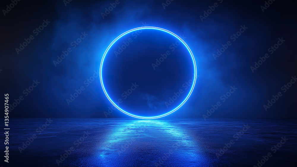 Radiant blue circle with inner light, designed for a bold, glowing aesthetic Radiant blue circle with inner light, designed for a bold, glowing aesthetic