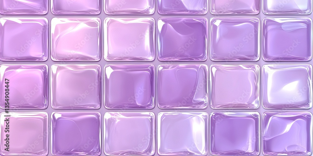 Abstract arrangement of glossy purple squares creating a visually striking pattern and texture Abstract arrangement of glossy purple squares creating a visually striking pattern and texture