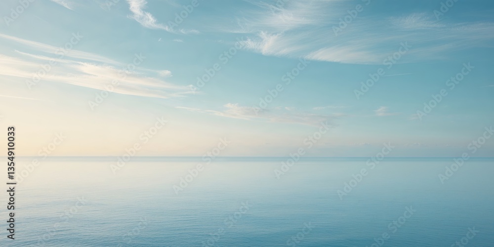 Obraz premium Serene Ocean Blue Background with Soft Sunlight Effects
