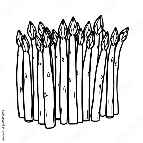 A Bountiful Harvest of Purple and Green Asparagus Spears