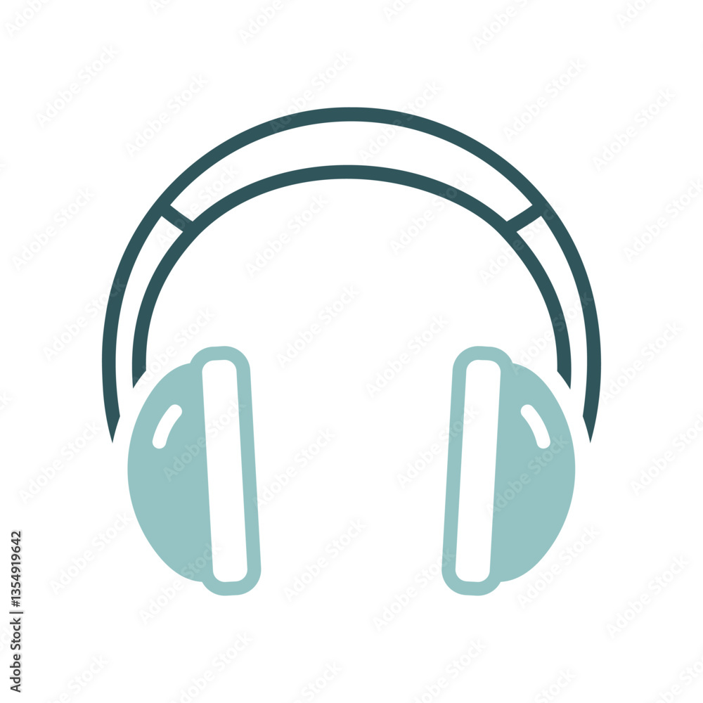 Headphones vector icon. Music sign Headphones vector icon. Music sign
