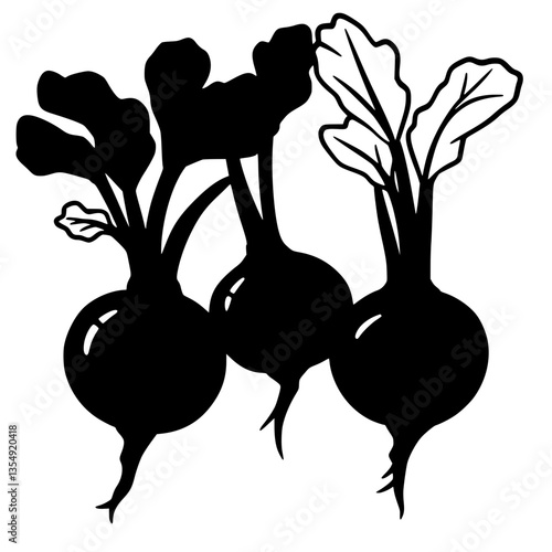 Vibrant Beetroot Trio A Fresh Harvest Illustration