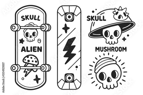 27 Graffiti stickers collection, street art typography, urban slang words, spray paint text, colorful graffiti tags, skater culture symbols, underground subculture icons, punk aesthetic graphics, neon