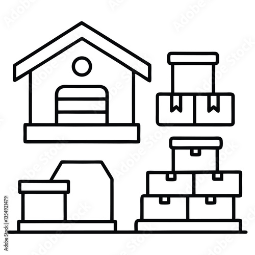 Obraz na płótnie This set of furniture icons showcases various home and office pieces w salonie