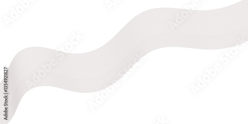 Abstract Curved Black and White Line Wave Background