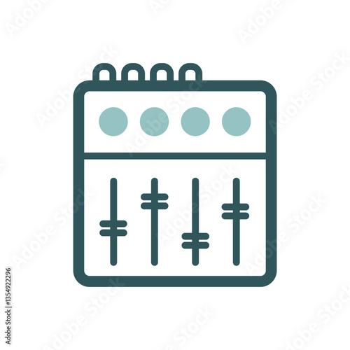 Mixing console vector flat icon