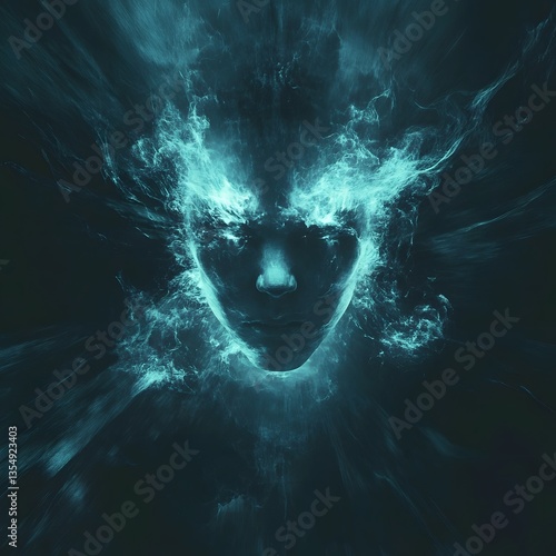 Luminescent Shapeshifting Entity in a Futuristic Digital Realm