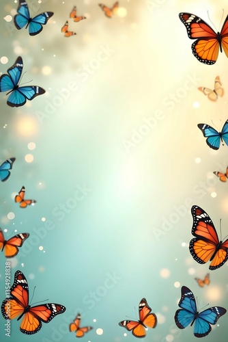 background with butterflies