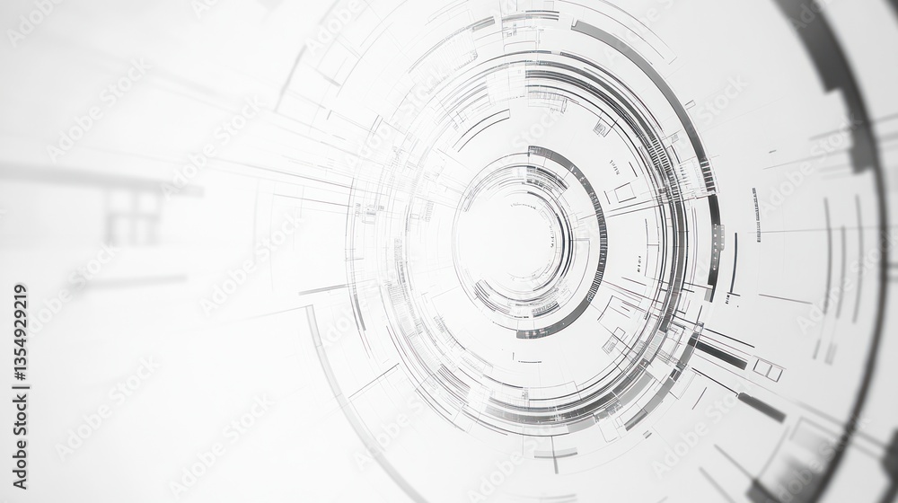 Abstract technology design, circular pattern, futuristic background, possible use for tech company Abstract technology design, circular pattern, futuristic background, possible use for tech company