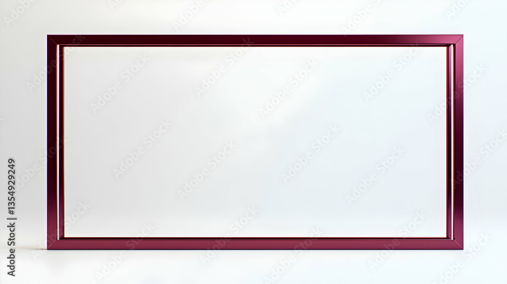 Empty maroon rectangular frame Empty maroon rectangular frame