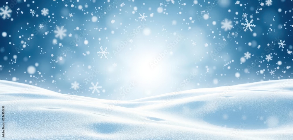 Abstract swirling winter scene, delicate snowflakes softly falling on a snowy landscape, digital art, seamless Abstract swirling winter scene, delicate snowflakes softly falling on a snowy landscape, digital art, seamless