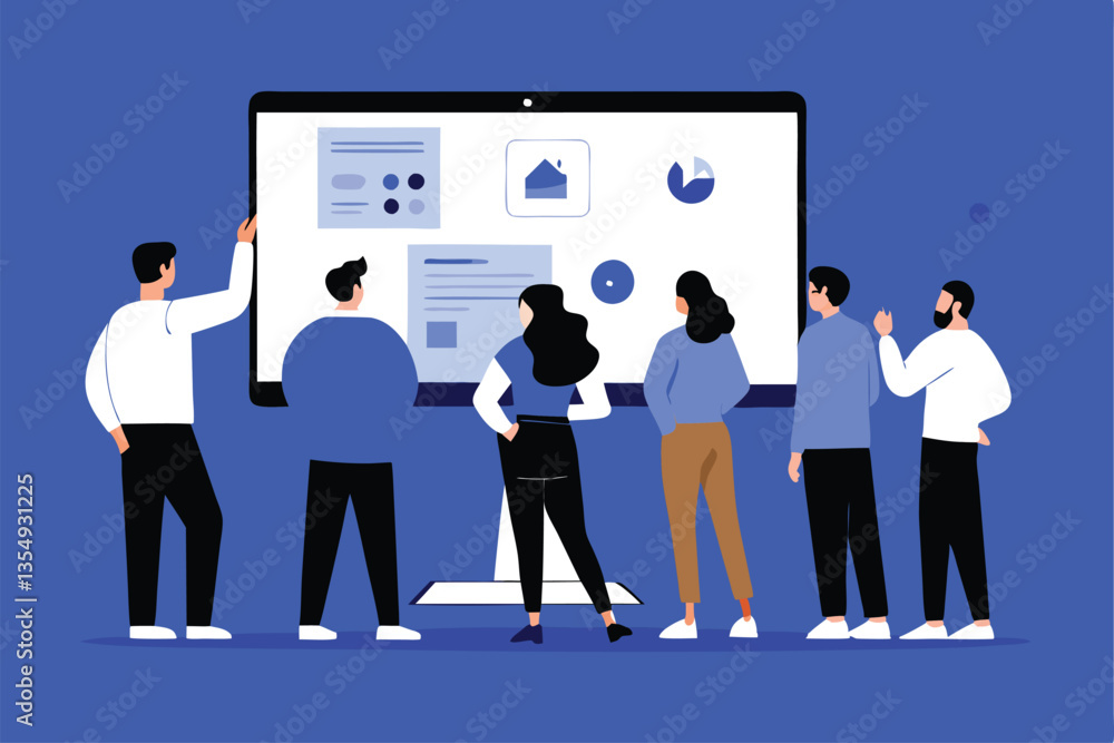 Diverse team brainstorming, collaboratively designing a large, stylized digit '1', showcasing teamwork and creative problem-solving. Diverse team brainstorming, collaboratively designing a large, stylized digit '1', showcasing teamwork and creative problem-solving.