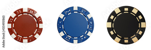 Casino chips showcase gambling room product display indoor close-up