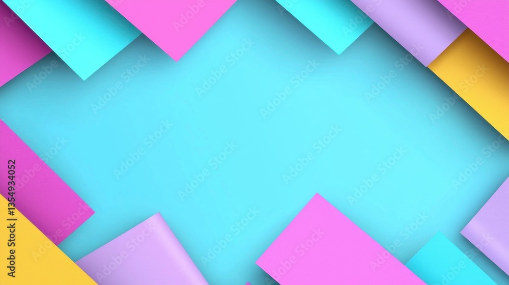 Vibrant geometric shapes, pastel colors, flat design Vibrant geometric shapes, pastel colors, flat design