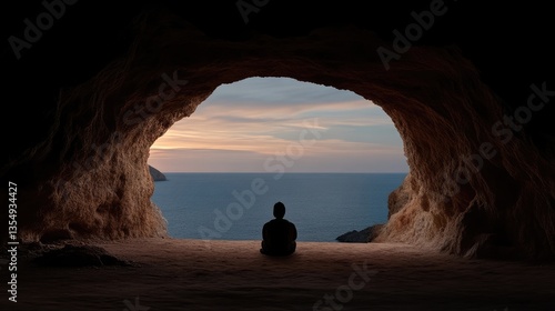 Wallpaper Mural Solitude, serenity, coastal cave Torontodigital.ca