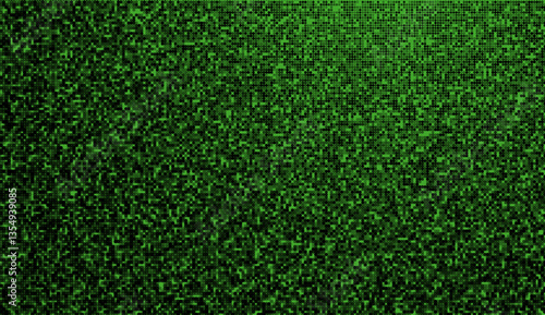 Round Pixel Style Game Grass Block Vector Texture. Minecraft Style Vector Illustration. 8-bit Pixel Art. Game Ground Pixelated Seamless Background.