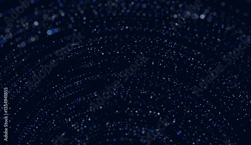 Evolution of data. Vector explosion motion dots lines background. Small particles strive out of center. vector illustration use for quantum technology, digital, communication.