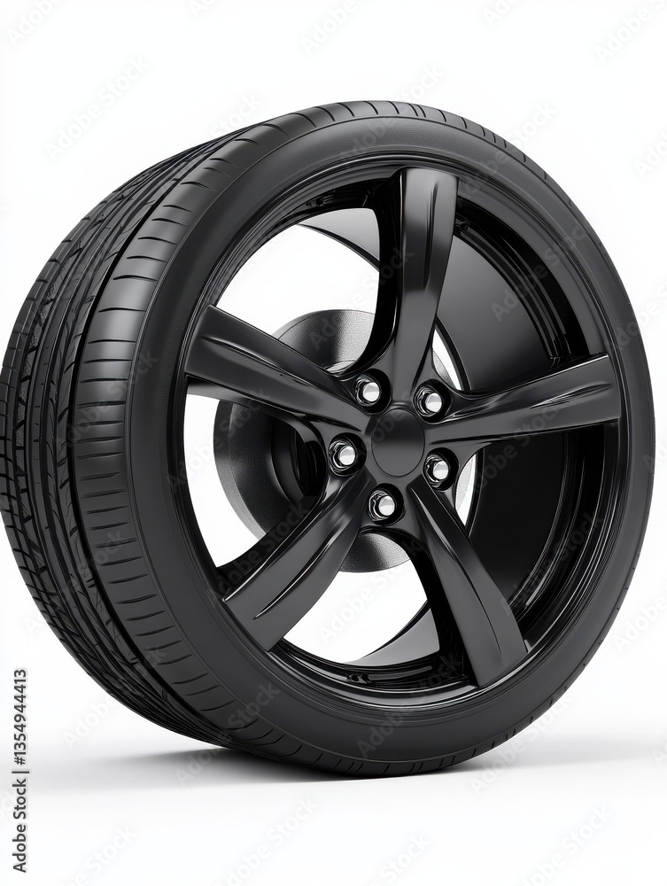 Obraz premium PNG Black car vehicle wheel white background