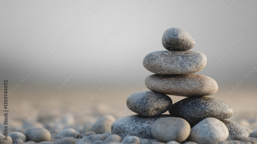 Small pyramid of sea stones with smooth textures, isolated on transparent background, neutral gray tones, clean lines, sharp focus, and minimalist and meditative presentation. Small pyramid of sea stones with smooth textures, isolated on transparent background, neutral gray tones, clean lines, sharp focus, and minimalist and meditative presentation.