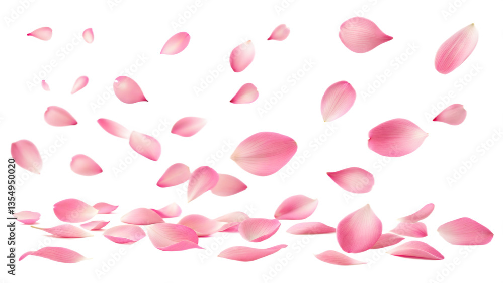 Flying pink petals isolated on transparent background. Png Flying pink petals isolated on transparent background. Png