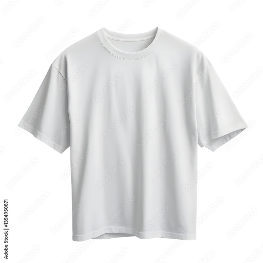 Plain white oversized t-shirt isolated die cut Plain white oversized t-shirt isolated die cut