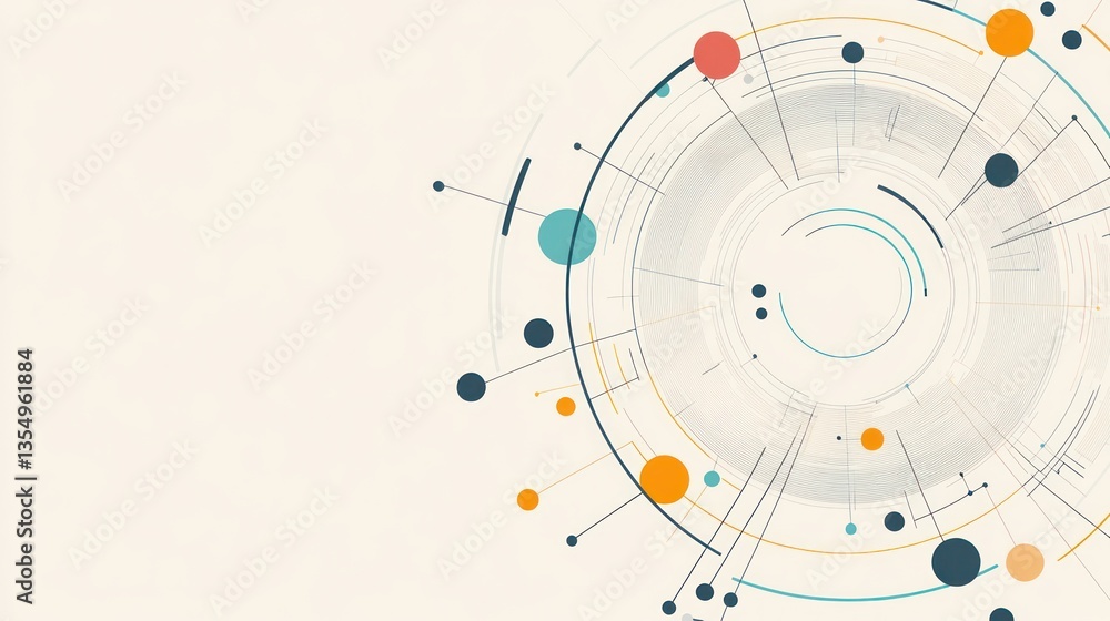 Abstract circular graphic design, background concept, possible use for technology or innovation Abstract circular graphic design, background concept, possible use for technology or innovation