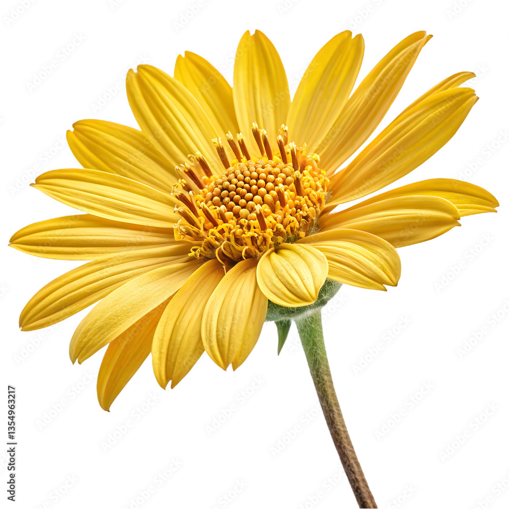 Obraz premium yellow gerber daisy isolated on transparent background