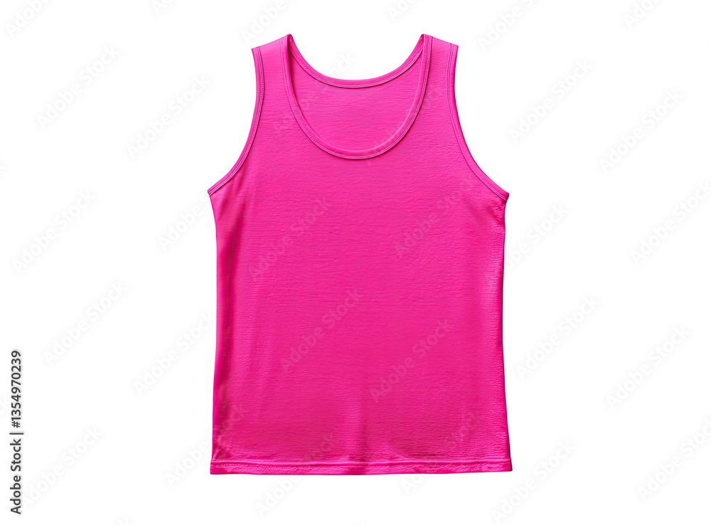 Hot pink sleeveless top. Simple, solid color tank top Hot pink sleeveless top. Simple, solid color tank top
