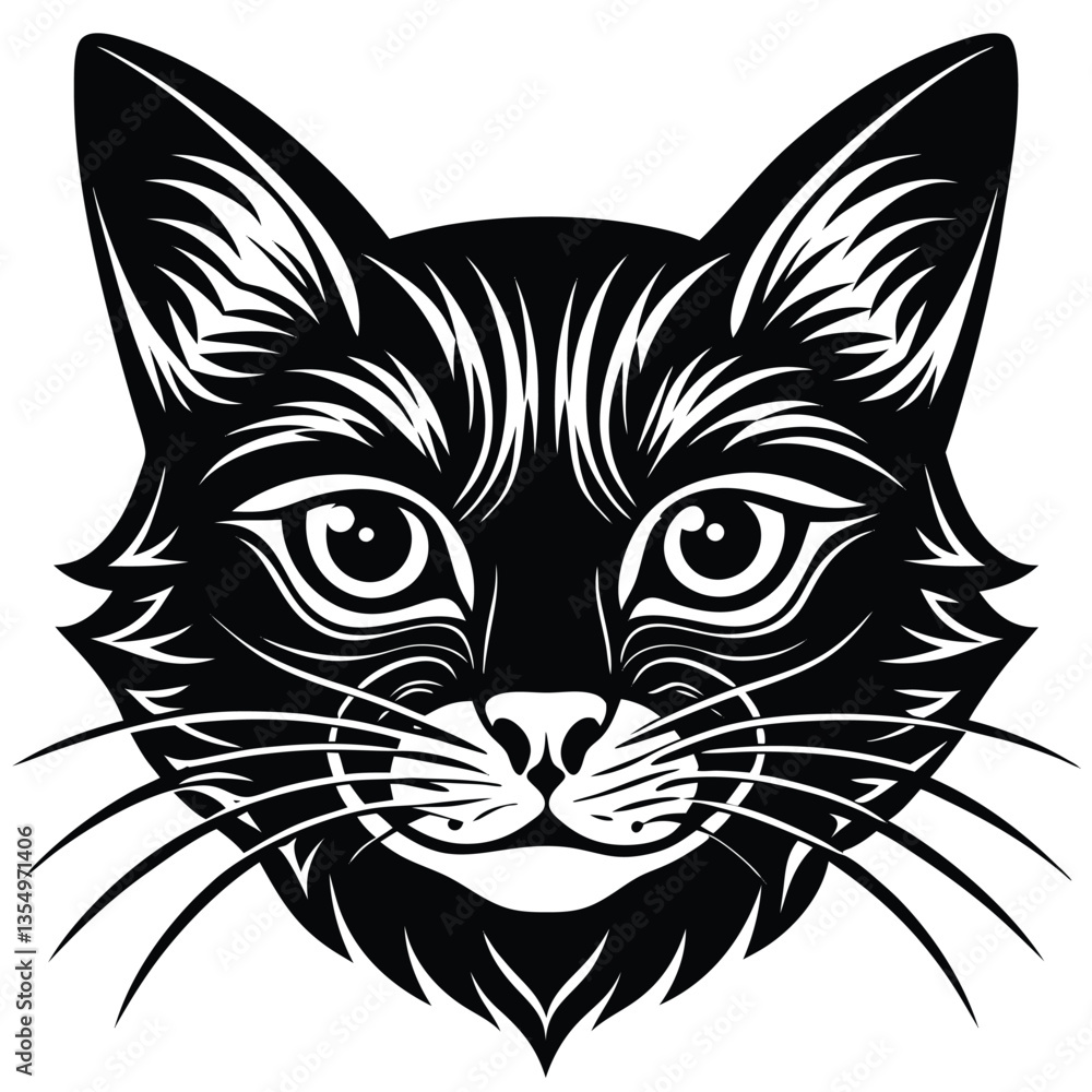 Cat Head vector isolated on white background Cat Head vector isolated on white background