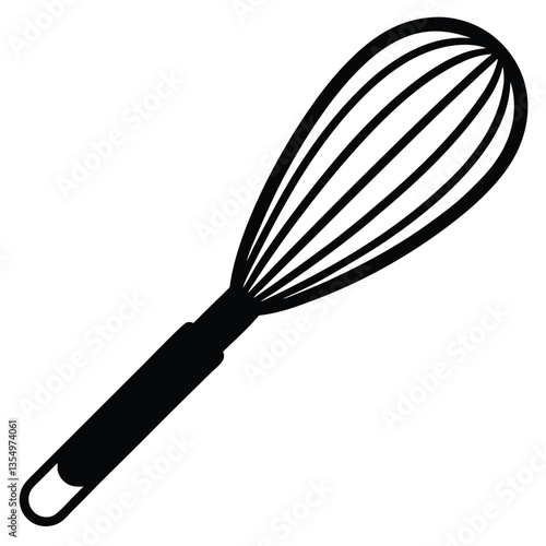 Straight whisk vector isolated on white background