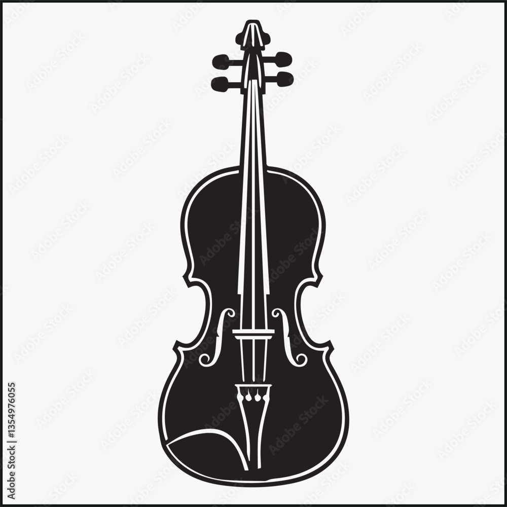 Fototapeta premium Violin silhouette