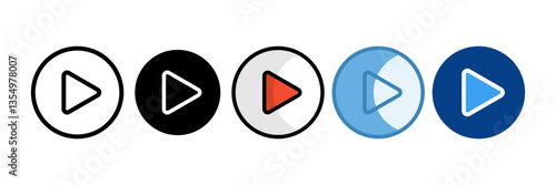 Free Download Play Icon Set Multiple Style Collection - GFXLoad