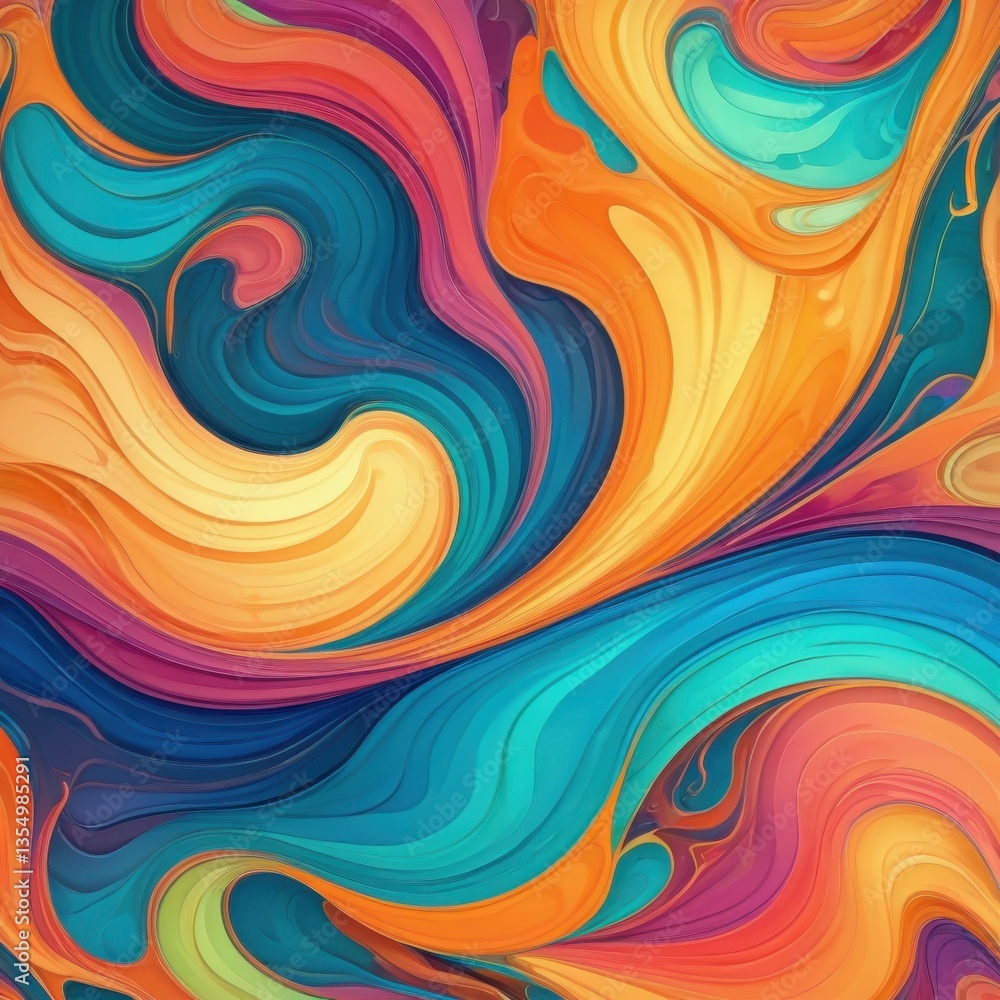 Obraz premium Dynamic Abstract with Flowing Forms