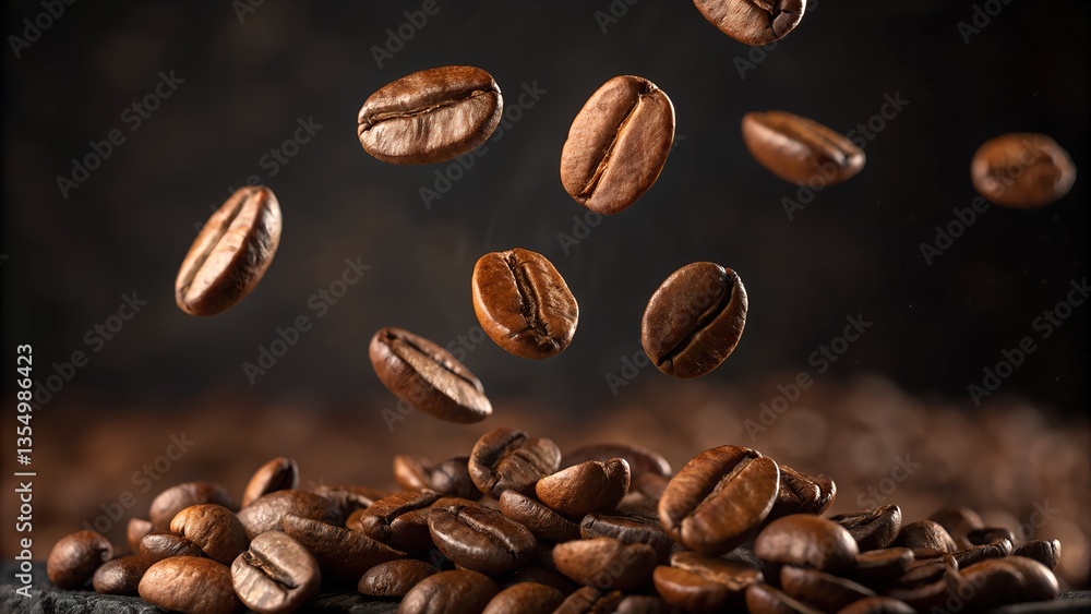coffee beans on a brown background coffee beans on a brown background