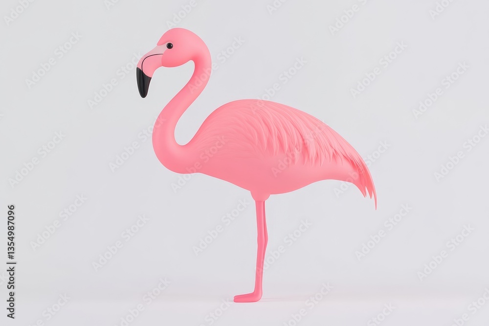 Fototapeta premium Pink flamingo figurine