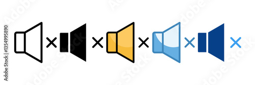 Speaker Icon Set Multiple Style Collection