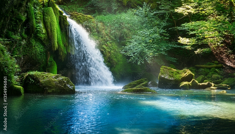Breathtaking Waterfall with Turquoise Water – Mossy Rocks, Sunlit Canopy, Pristine Wilderness, Serene Nature, Cinematic HDR Photography
Breathtaking Waterfall with Turquoise Water – Mossy Rocks, Sunlit Canopy, Pristine Wilderness, Serene Nature, Cinematic HDR Photography