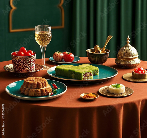 A-well-decorated-table-with-ifter-item-in-ramadan