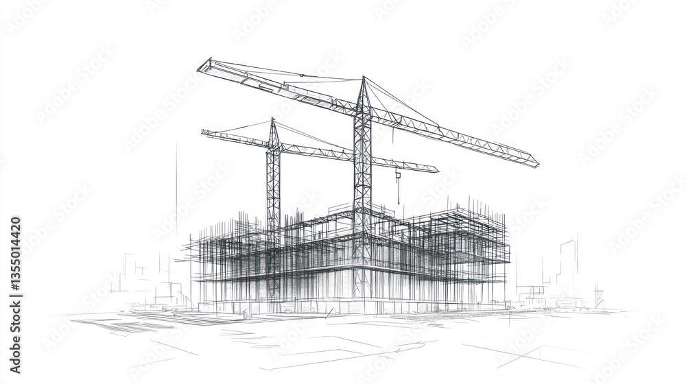 Architectural Blueprint of Construction Site (4) Architectural Blueprint of Construction Site (4)