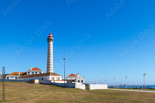 Leça Lighthouse (Farol de Boa Nova) on the Atlantic coast in Leça da Palmeira, Matosinhos, Porto District, Portugal